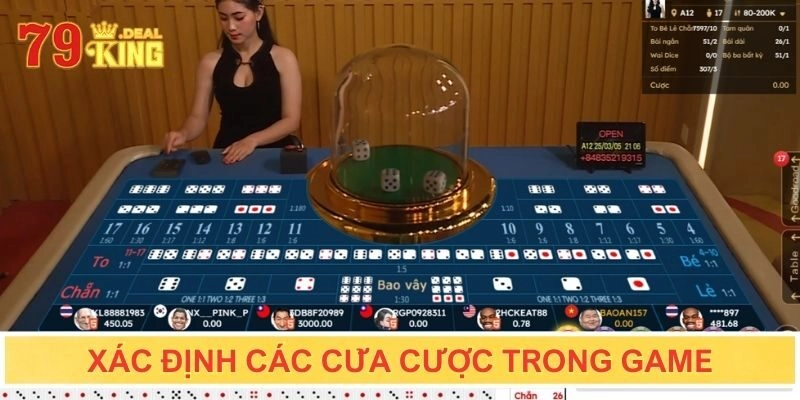 Xác định các cửa cược trong game